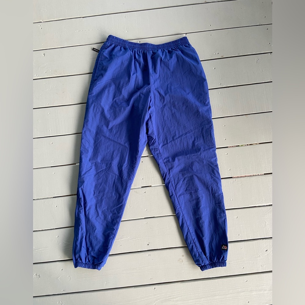Vintage 90’s Blue Outersport Nylon Lined Hiking Joggers Ski Track Pants Mens L